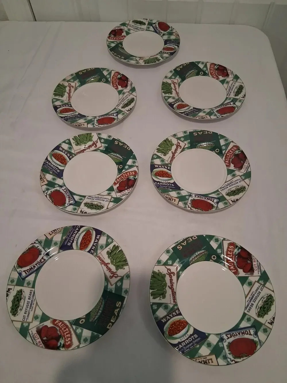 Set of 7 Vintage 1994 Fitz & Floyd Omnibus Habitat Americana Plates 6.5